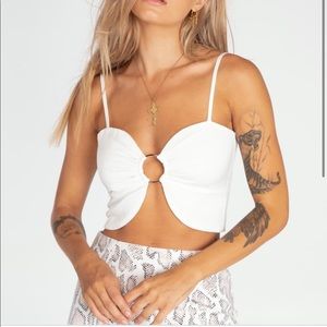 Princess Polly / Jagger and Stone White Crop Top